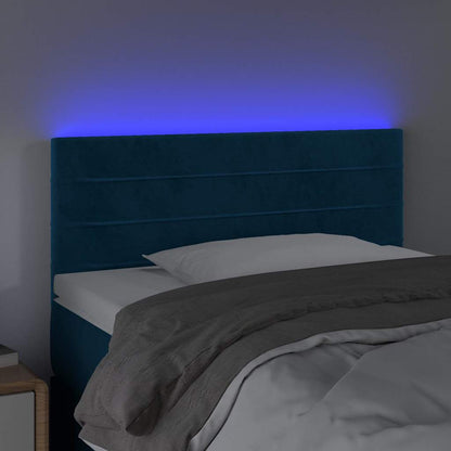 Testiera a LED Blu scuro 90x5x78/88 cm in Tessuto
