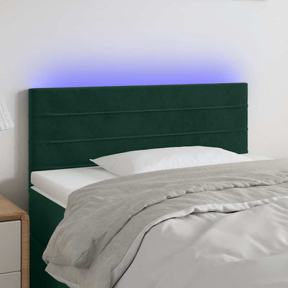 Testiera a LED Verde Scuro 100x5x78/88 cm in Velluto | homemem39