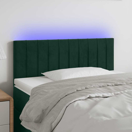 Testiera a LED Verde Scuro 80x5x78/88 cm in Velluto | homemem39