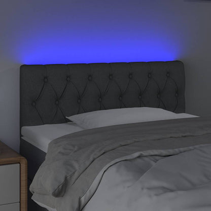 Testiera a LED Grigio Scuro 90x7x78/88 cm in Tessuto