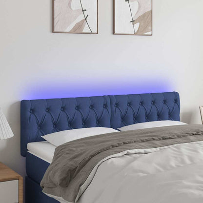 Testiera a LED Blu 160x7x78/88 cm in Tessuto