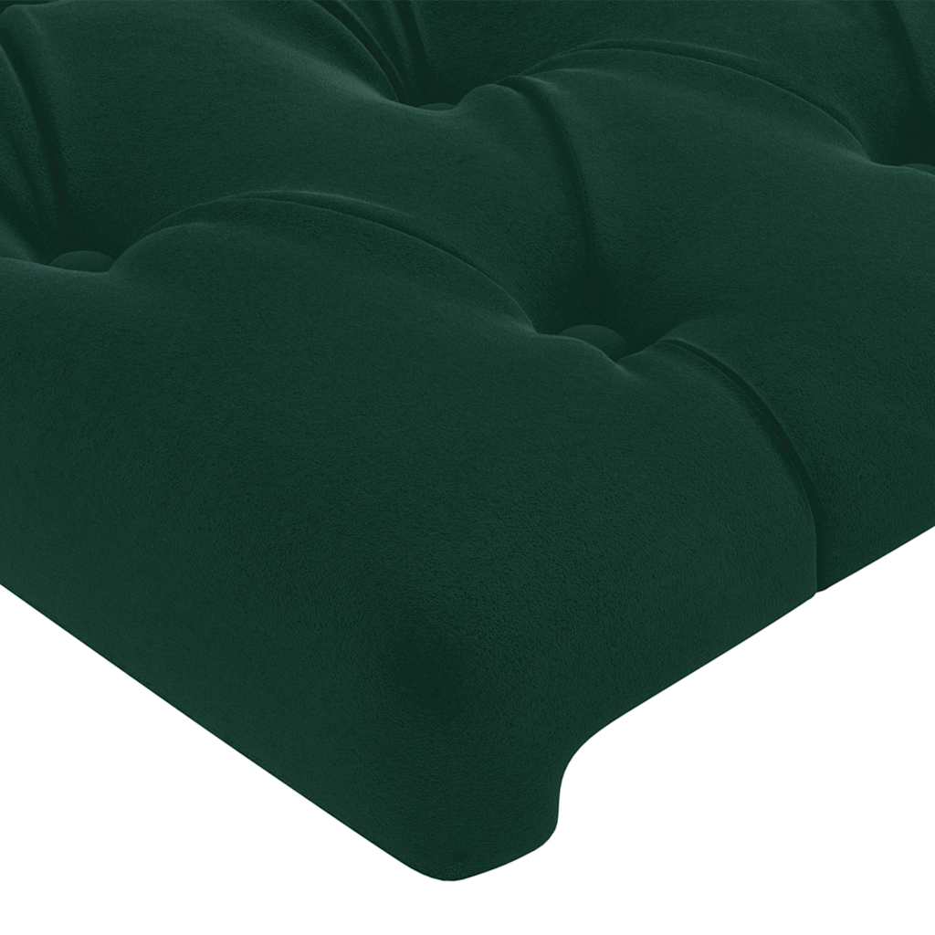 Testiera a LED Verde Scuro 80x7x78/88 cm in Velluto