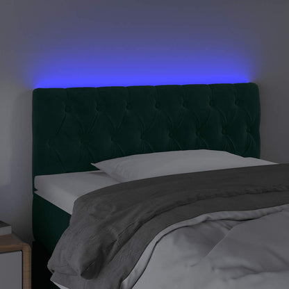 Testiera a LED Verde Scuro 90x7x78/88 cm in Velluto | homemem39