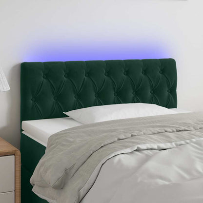 Testiera a LED Verde Scuro 100x7x78/88 cm in Velluto | homemem39
