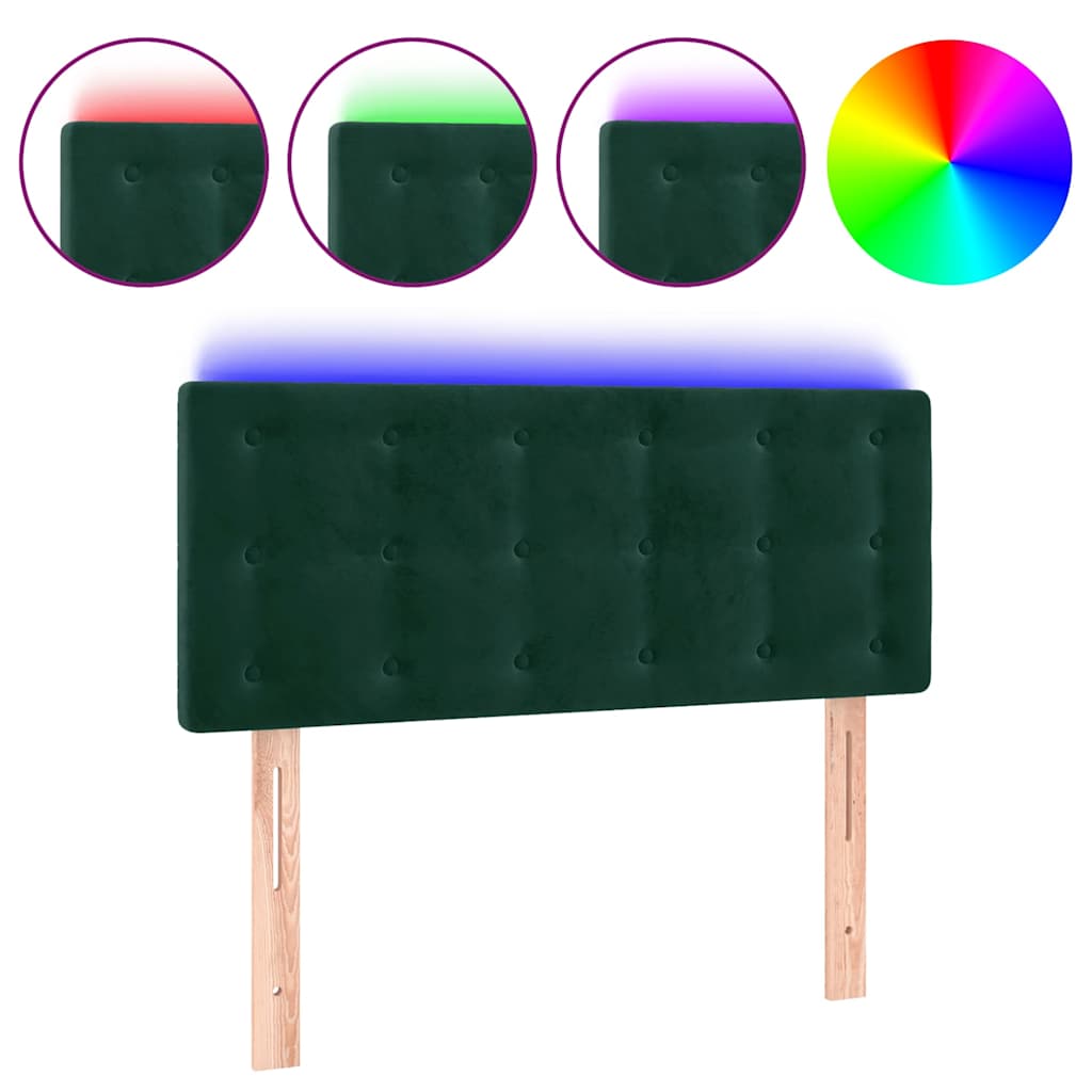 Testiera a LED Verde Scuro 80x5x78/88 cm in Velluto | homemem39