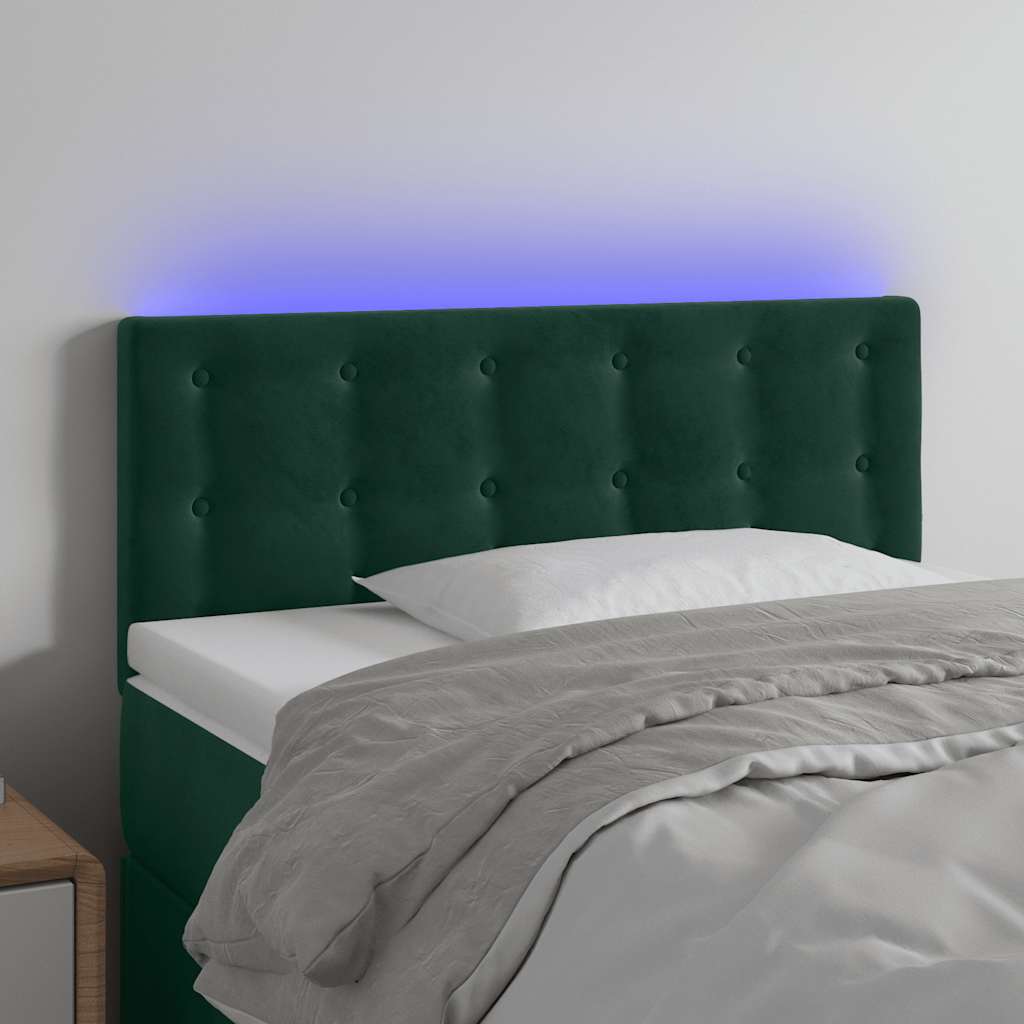 Testiera a LED Verde Scuro 80x5x78/88 cm in Velluto | homemem39