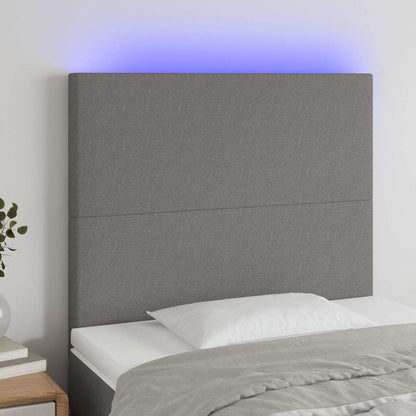 Testiera a LED GrigioScuro /128cm inTessuto
