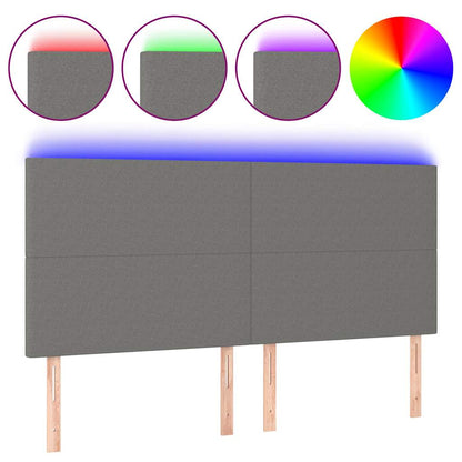 Testiera a LED GrigioScuro /128cm inTessuto