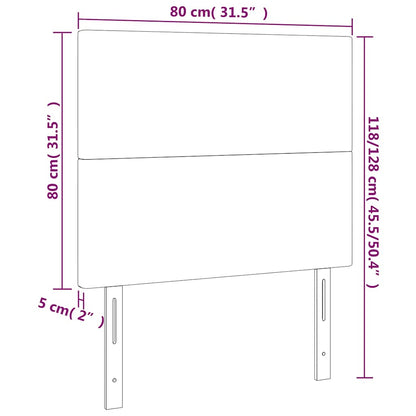 Testiera a LED Blu scuro 80x5x118/128 cm in Velluto | homemem39