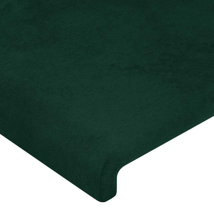 Testiera a LED Verde Scuro 90x5x118/128 cm in Velluto | homemem39