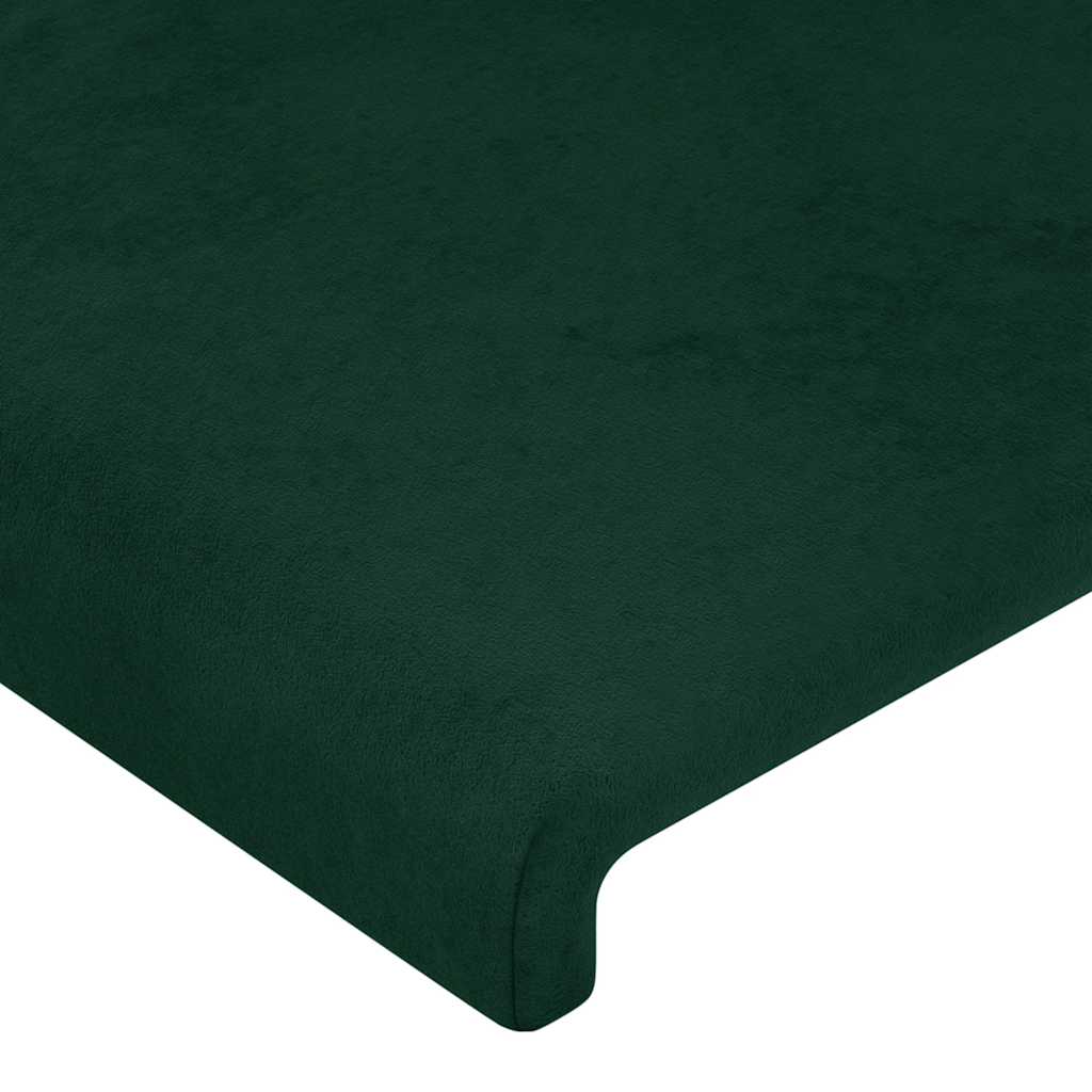 Testiera a LED Verde Scuro 144x5x118/128cm in Velluto | homemem39