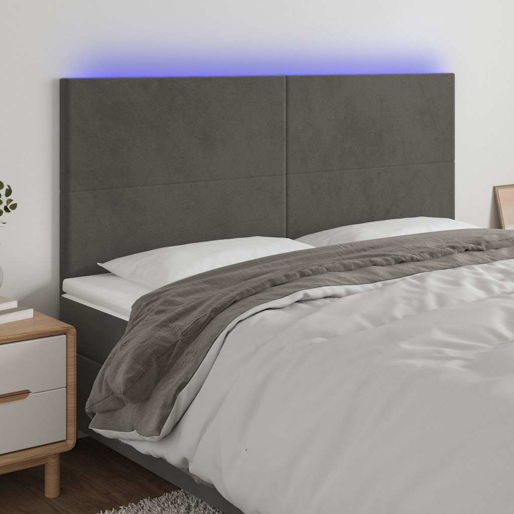 Testiera a LED GrigioScuro /128cm