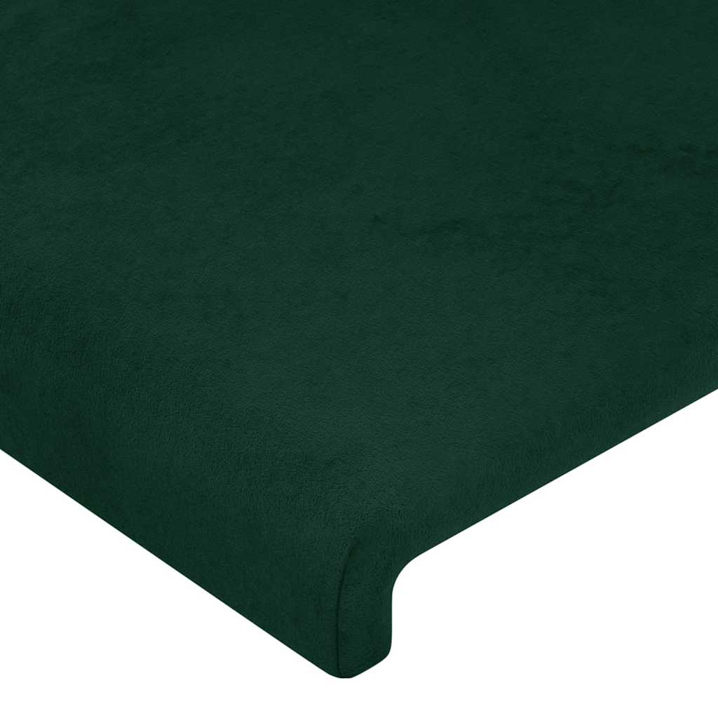 Testiera a LED Verde Scuro 200x5x118/128 cm in Velluto | homemem39