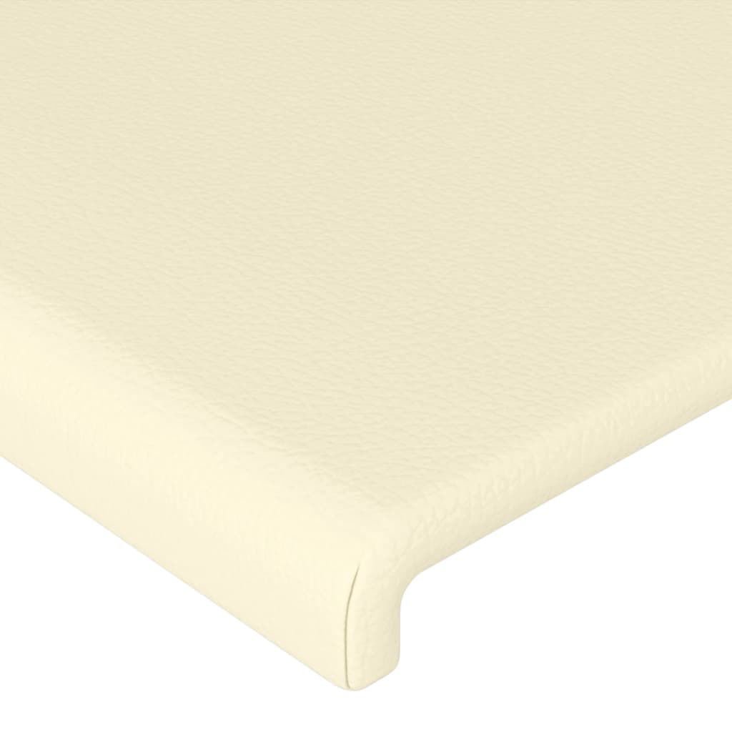 Testiera a LED Crema 200x5x118/128 cm in Similpelle | homemem39