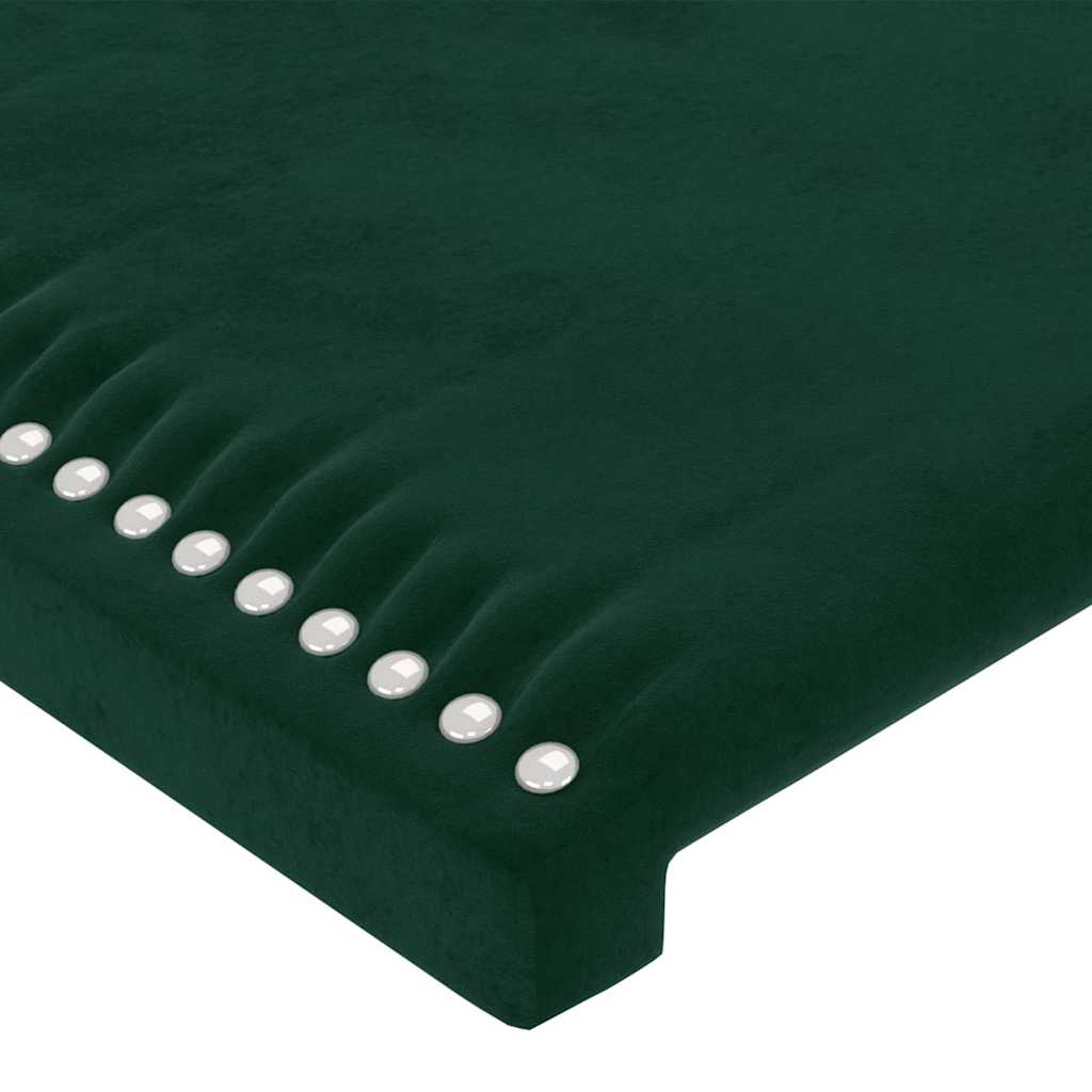 Testiera a LED Verde Scuro 100x5x118/128cm in Velluto