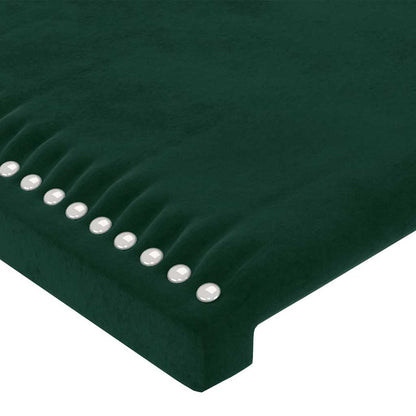 Testiera a LED Verde Scuro 100x5x118/128cm in Velluto