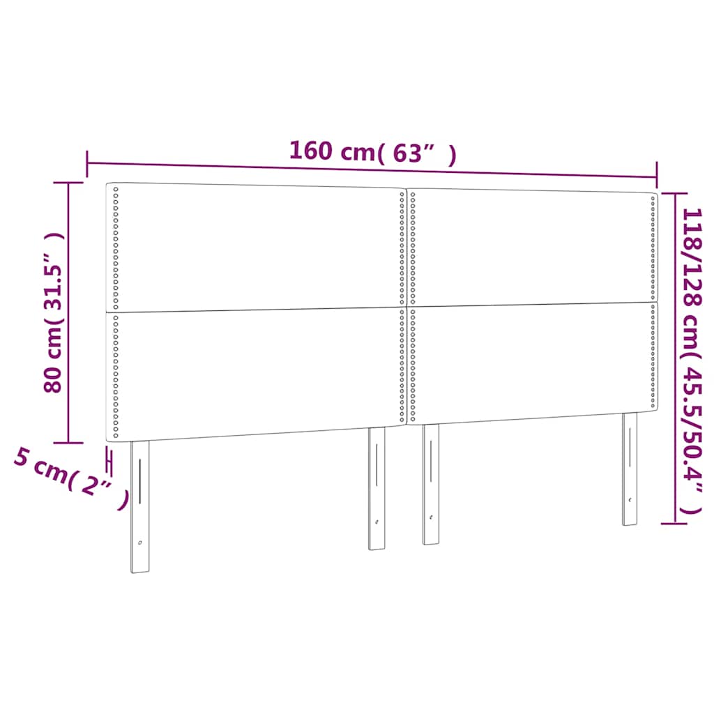 Testiera a LED Blu Scuro 160x5x118/128 cm in Velluto | homemem39