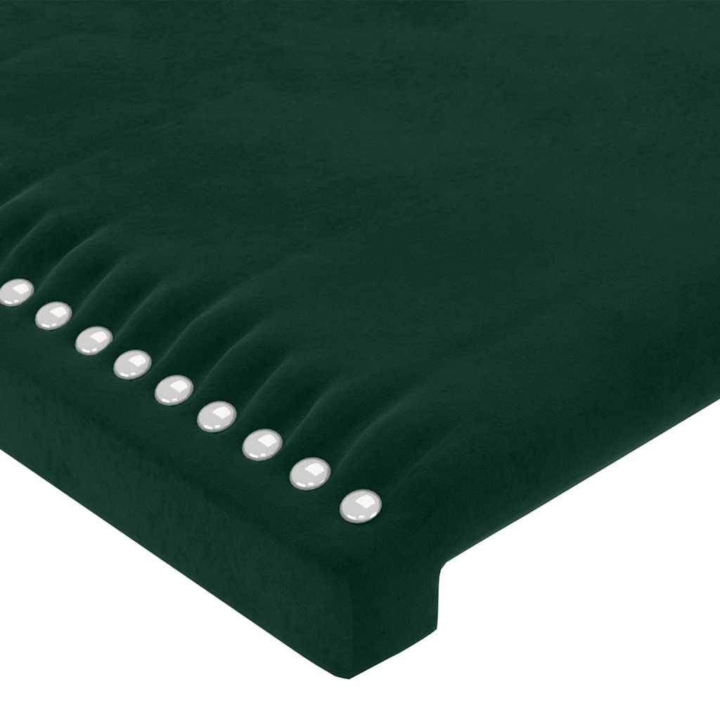 Testiera a LED Verde Scuro 200x5x118/128 cm in Velluto | homemem39