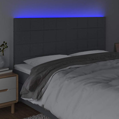 Testiera a LED GrigioScuro /128cm inTessuto