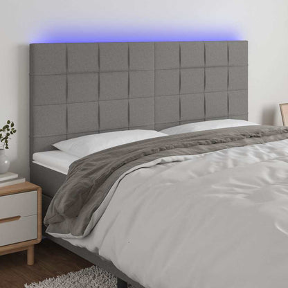 Testiera a LED GrigioScuro /128cm inTessuto