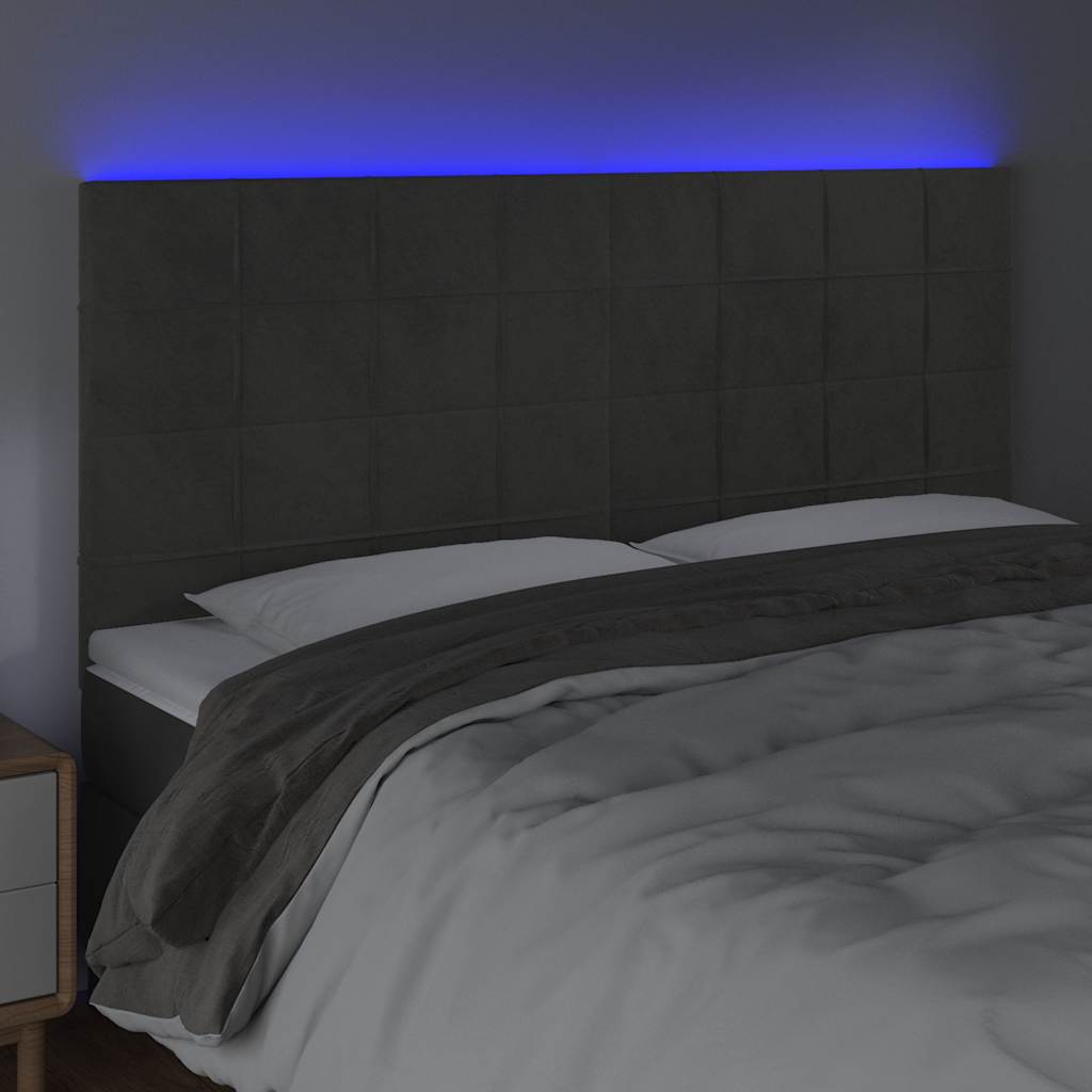 Testiera a LED GrigioScuro /128cm
