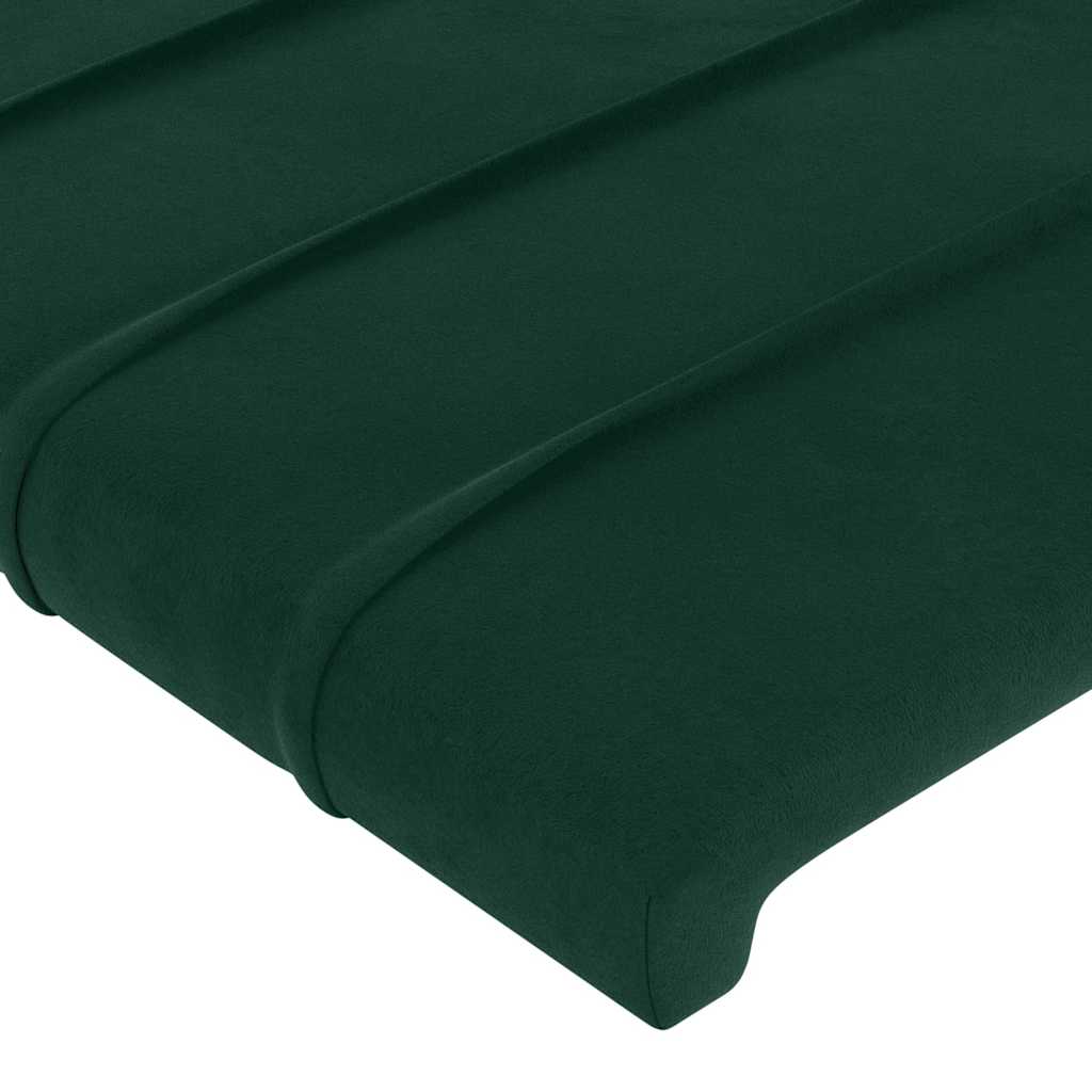 Testiera a LED Verde Scuro 100x5x118/128cm in Velluto | homemem39