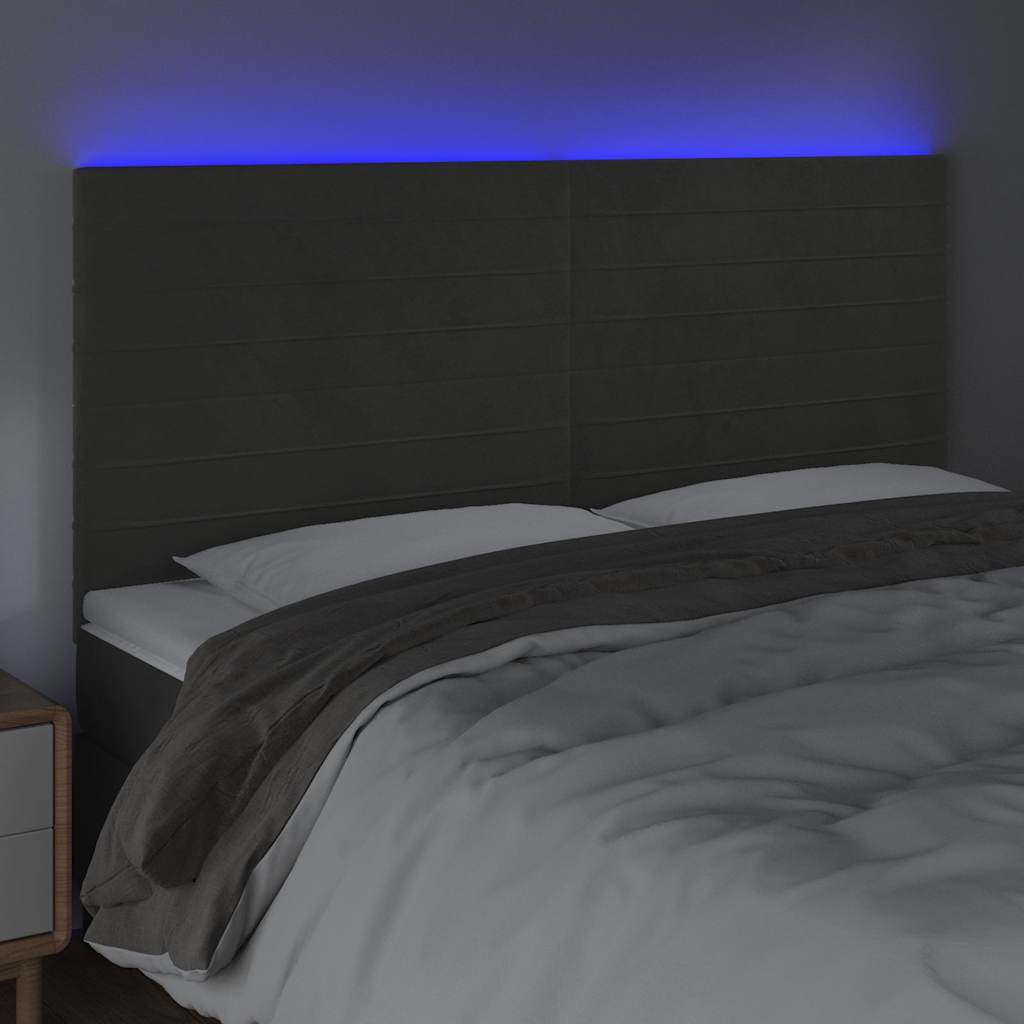 Testiera a LED GrigioScuro /128cm