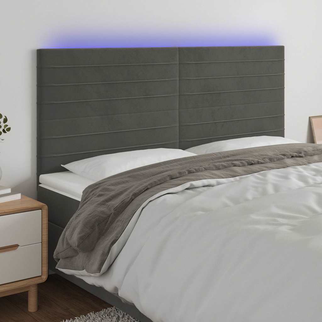 Testiera a LED GrigioScuro /128cm