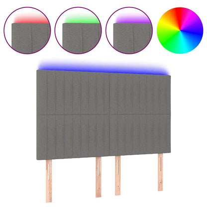 Testiera a LED GrigioScuro /128cm inTessuto