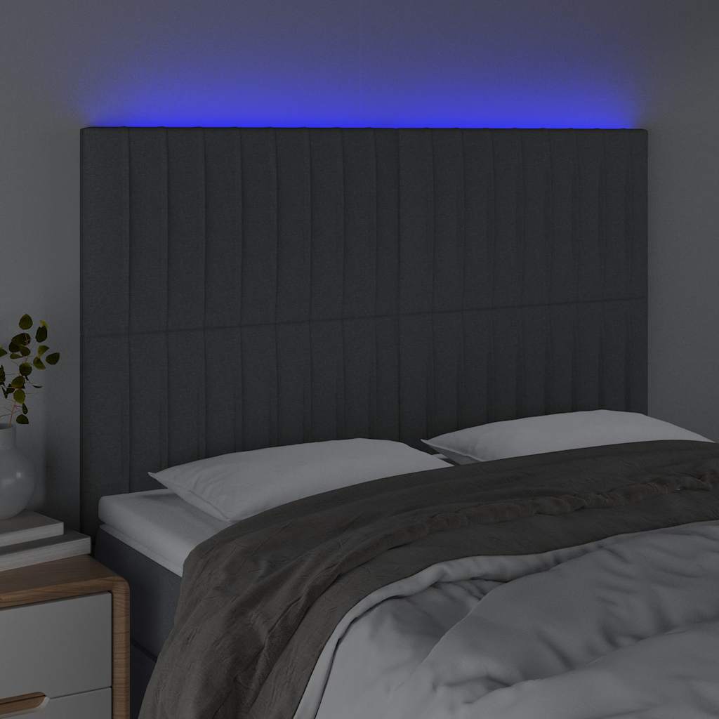 Testiera a LED GrigioScuro /128cm inTessuto