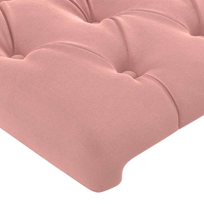 Testiera a LED Rosa 180x7x118/128 cm in Velluto