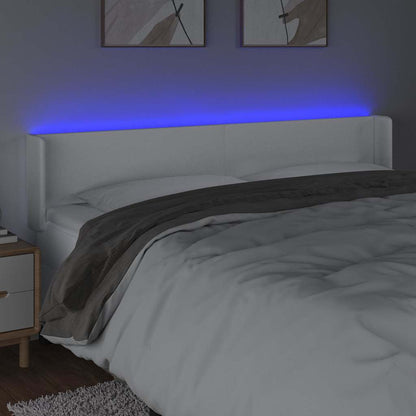 Testiera a LED Bianca /88 cm in Similpelle