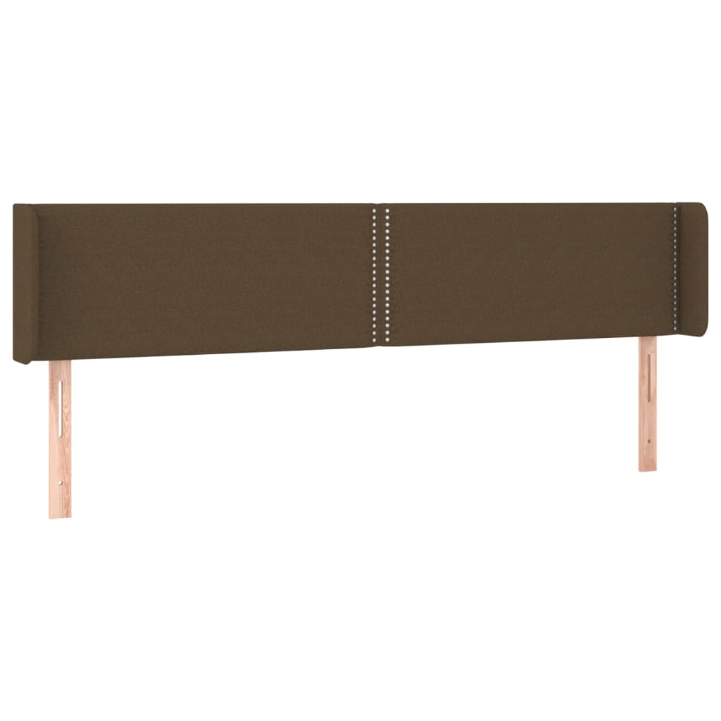 Testiera a LED Marrone Scuro 183x16x78/88 cm in Tessuto | homemem39
