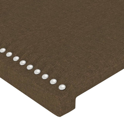 Testiera a LED Marrone Scuro 203x16x78/88 cm in Tessuto | homemem39