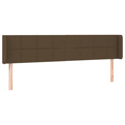 Testiera a LED Marrone Scuro 203x16x78/88 cm in Tessuto | homemem39