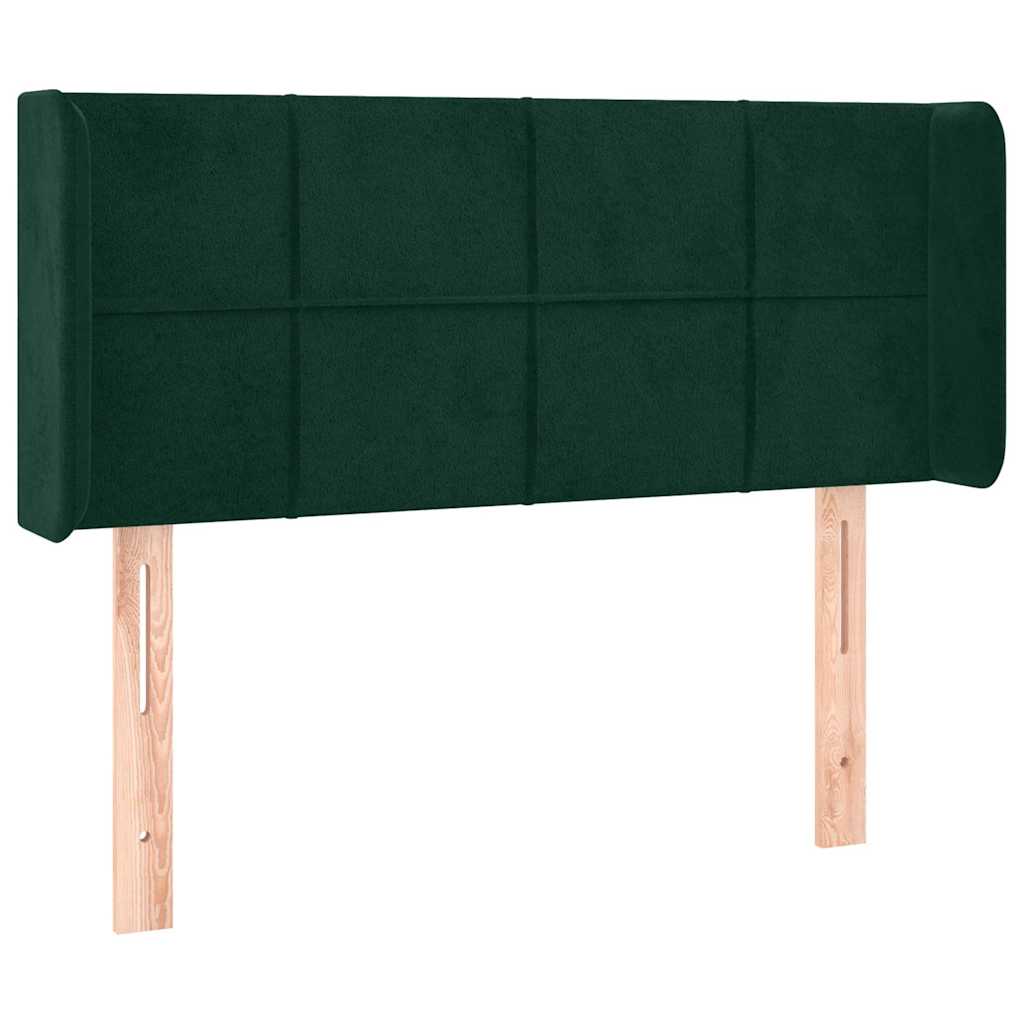 Testiera a LED Verde scuro 93x16x78/88 cm in Velluto