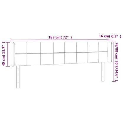 Testiera a LED Verde Scuro 183x16x78/88 cm in Velluto | homemem39