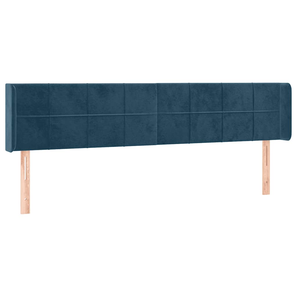 Testiera a LED Blu Scuro 183x16x78/88 cm in Velluto | homemem39