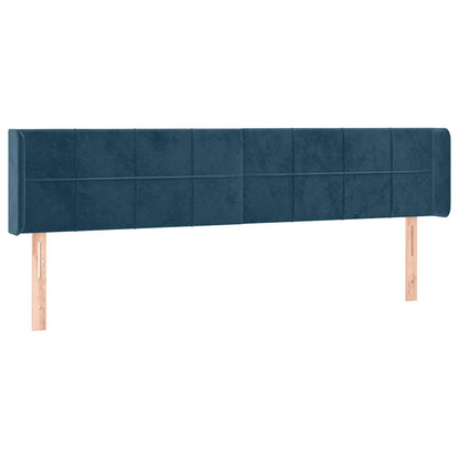Testiera a LED Blu Scuro 183x16x78/88 cm in Velluto | homemem39