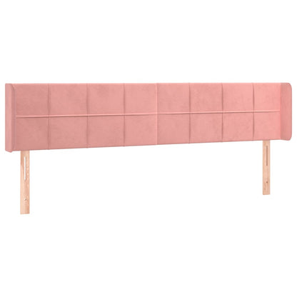 Testiera a LED Rosa 183x16x78/88 cm in Velluto | homemem39