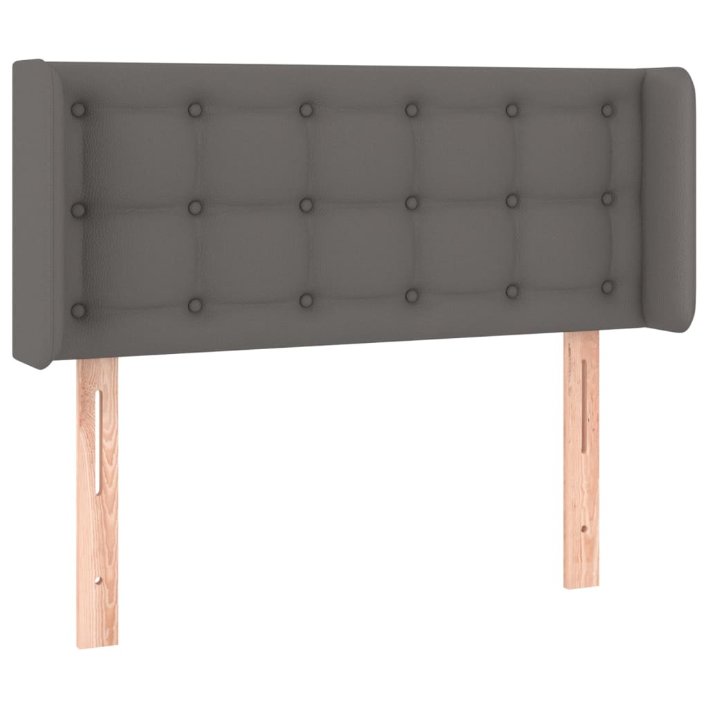 Testiera a LED Grigio 93x16x78/88 cm in Similpelle | homemem39