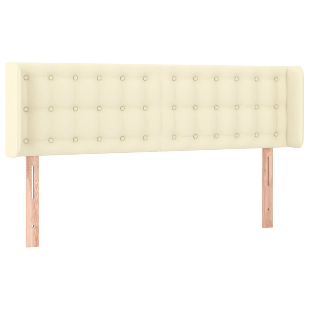 Testiera a LED Crema 147x16x78/88 cm in Similpelle
