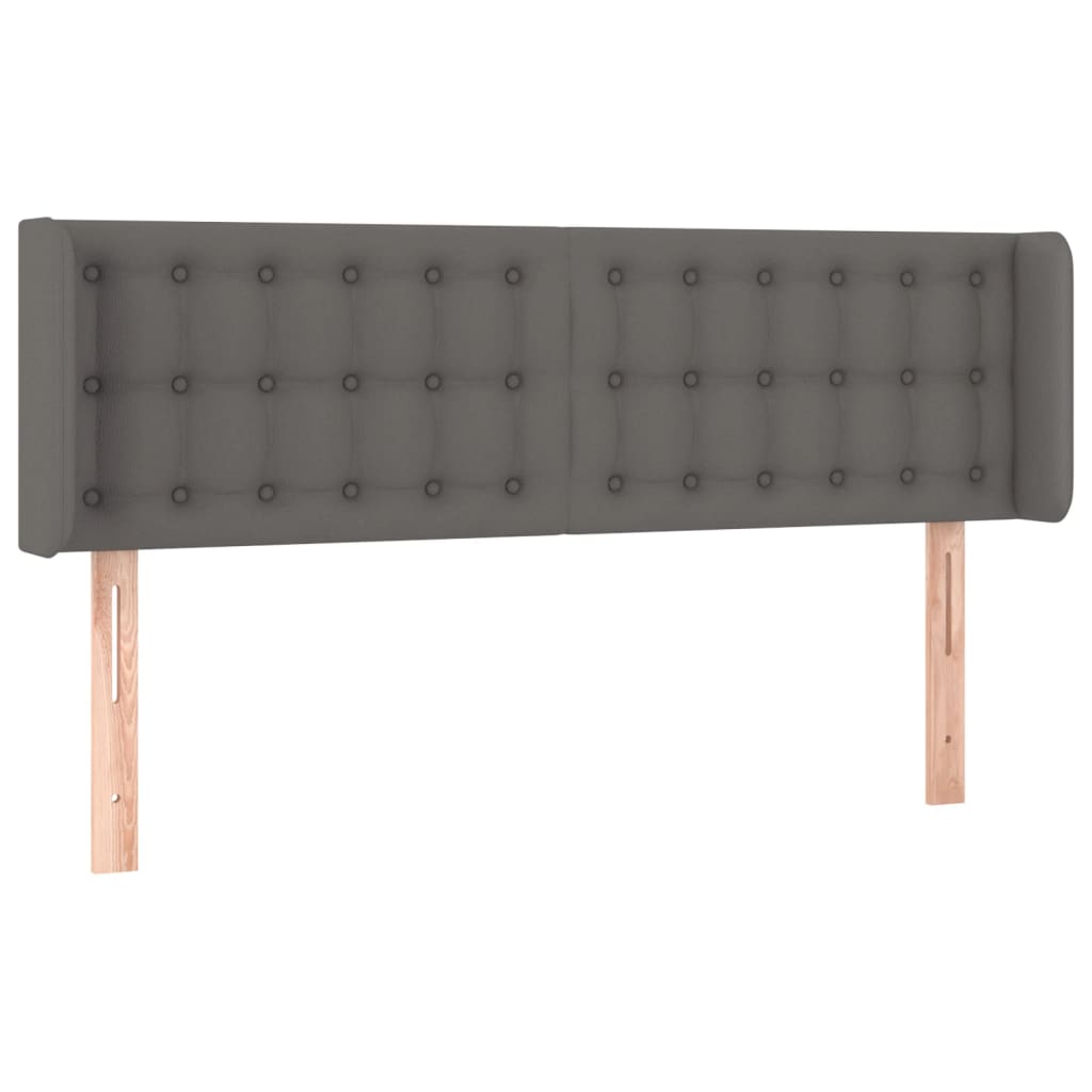 Testiera a LED Grigio 147x16x78/88 cm in Similpelle | homemem39