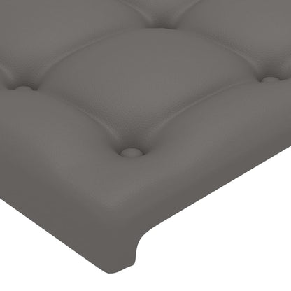 Testiera a LED Grigio 147x16x78/88 cm in Similpelle | homemem39