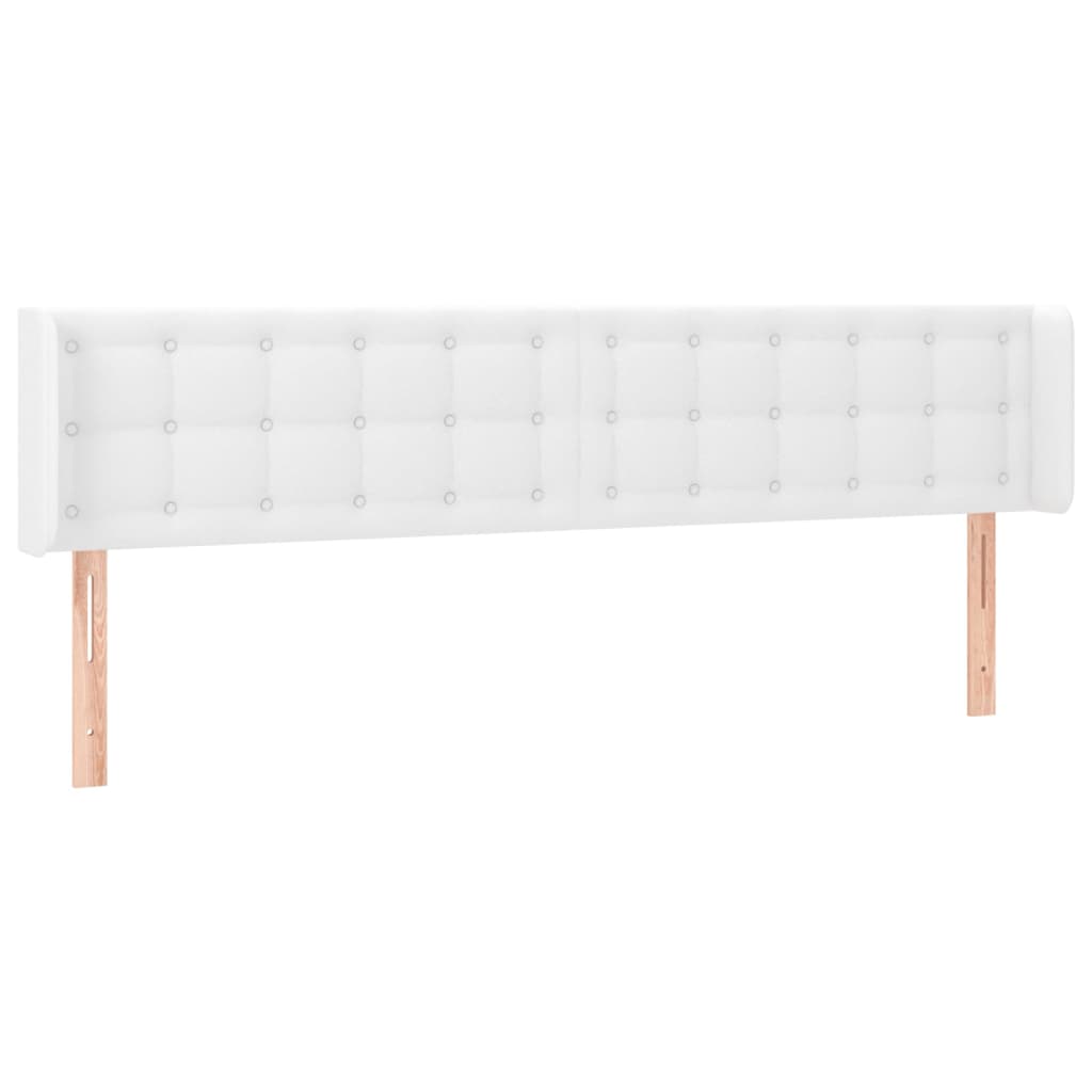 Testiera a LED Bianca 163x16x78/88 cm in Similpelle | homemem39