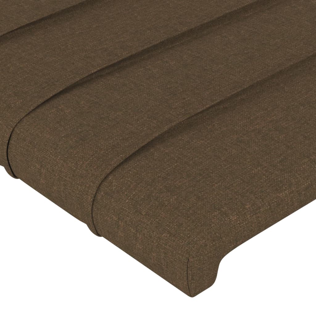 Testiera a LED Marrone Scuro 147x16x78/88 cm in Tessuto | homemem39