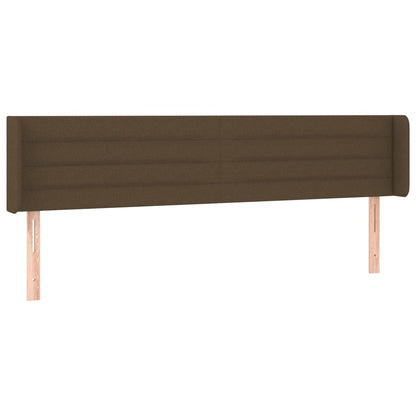 Testiera a LED Marrone Scuro 163x16x78/88 cm in Tessuto | homemem39