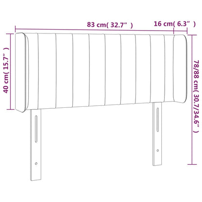 Testiera a LED Marrone Scuro 83x16x78/88 cm in Tessuto | homemem39