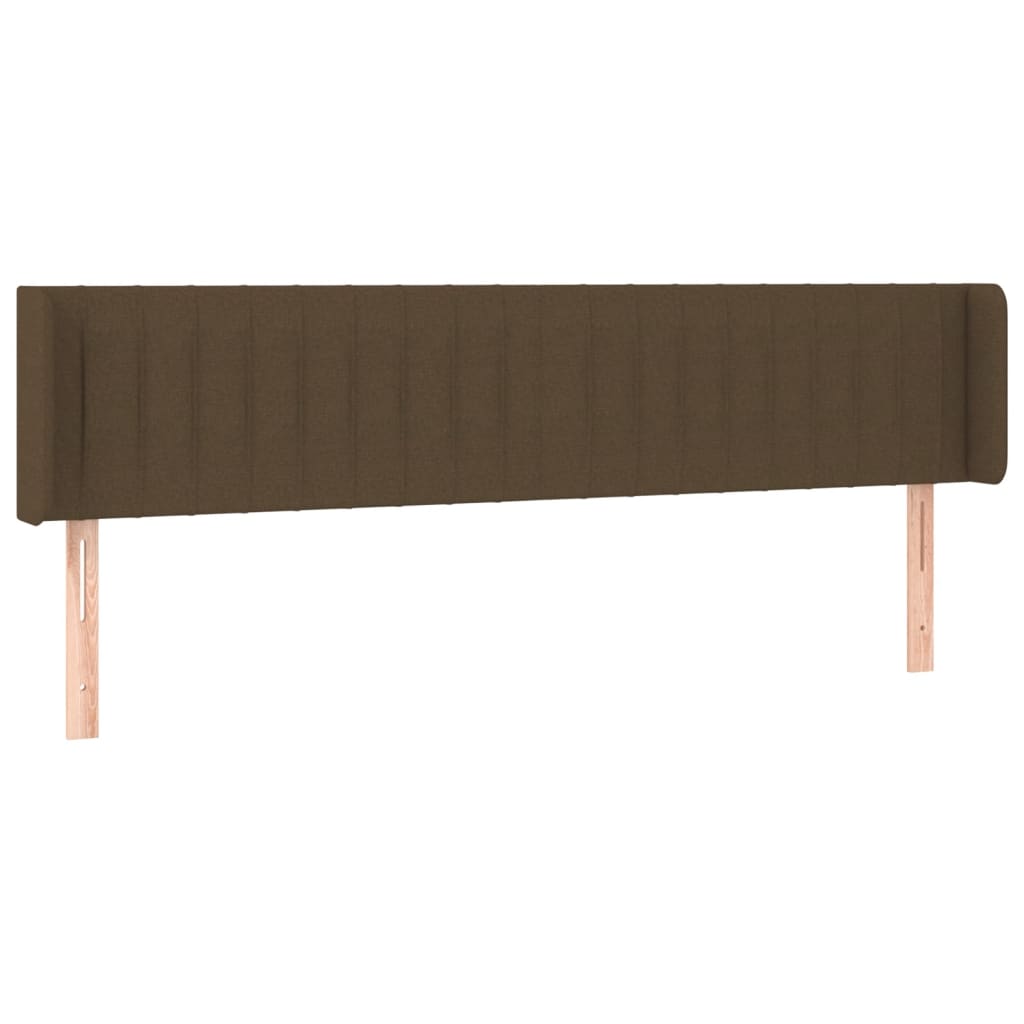 Testiera a LED Marrone Scuro 203x16x78/88 cm in Tessuto | homemem39