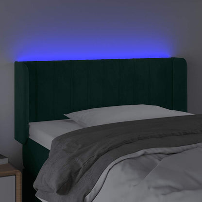 Testiera a LED Verde Scuro 83x16x78/88 cm in Velluto